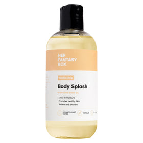 Her Fantasy Box front bottle showing warm vanilla packaging and inviting scent