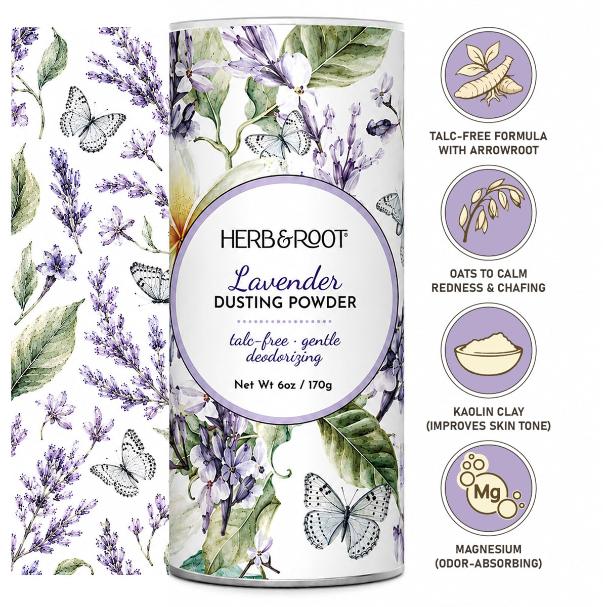 Herb & Root texture close-up Vanilla absorbing moisture