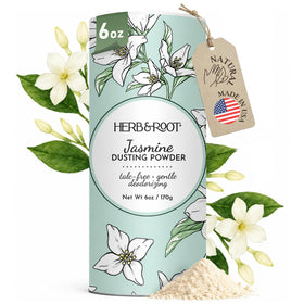 Herb & Root front packaging showing full-size jasmine jar and soothing design