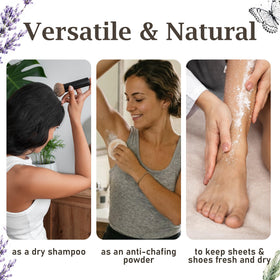 Herb & Root powder in hand Sandalwood demonstrating fine texture