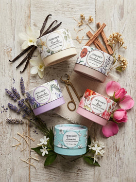 Herb & Root powder jar inside a travel bag for on-the-go freshness
