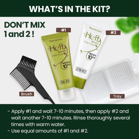 Herb Speedy being applied to hair for quick gray coverage