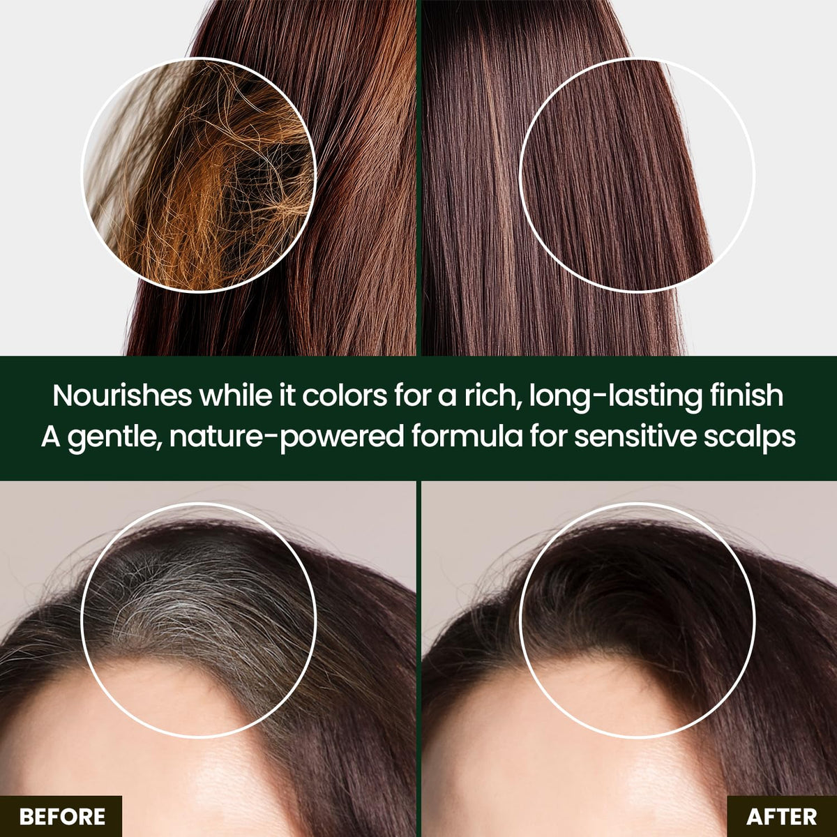 Herb Speedy before and after comparison showing darker hair