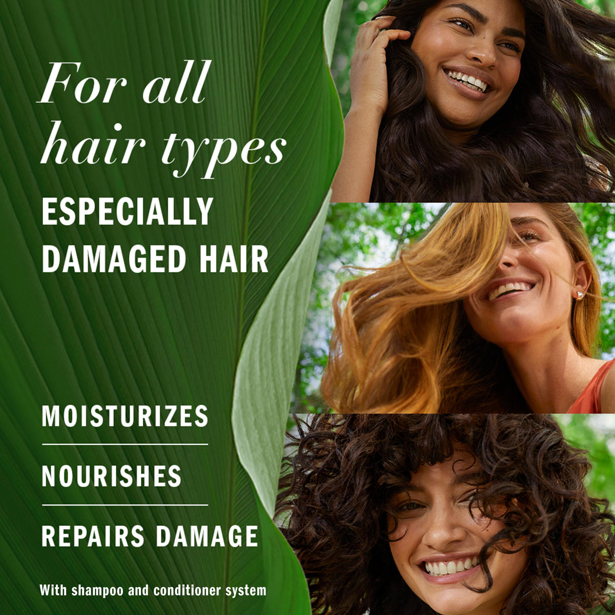 Herbal Essences pump and clear label close-up highlighting ingredient claims