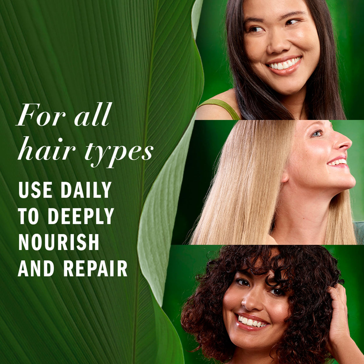 Herbal Essences before-and-after hair texture showing improved smoothness