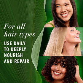 Herbal Essences before-and-after hair texture showing improved smoothness