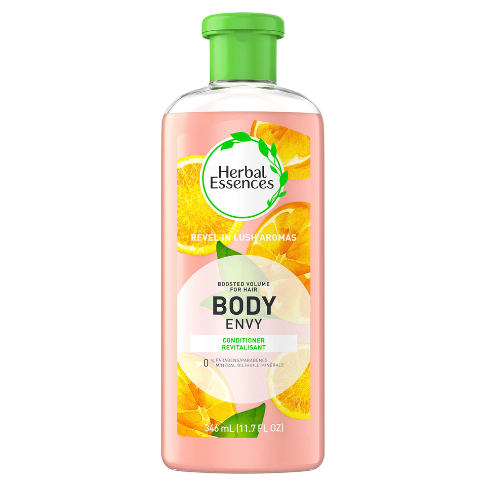 Herbal Essences front packaging showing bottle and label, highlights boosted volume