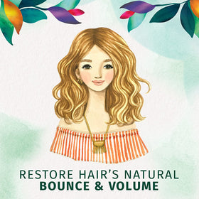 Herbal Essences pump dispensing lather illustrating effortless foam and lift