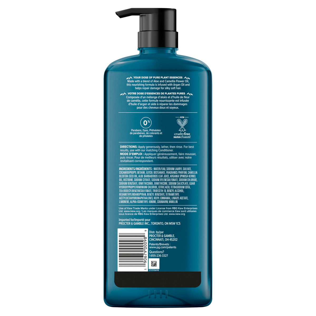 Herbal Essences raised tactile dots and lines on bottle aiding low-vision users