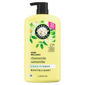 Herbal Essences chamomile after-wash hair showing smooth shiny strands and visible light reflection