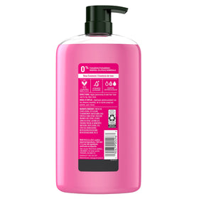 Herbal Essences back label close-up highlighting ingredients and directions benefit