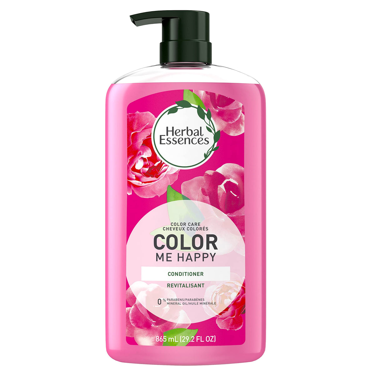 Herbal Essences front bottle showing label and 29.2 fl oz size benefit