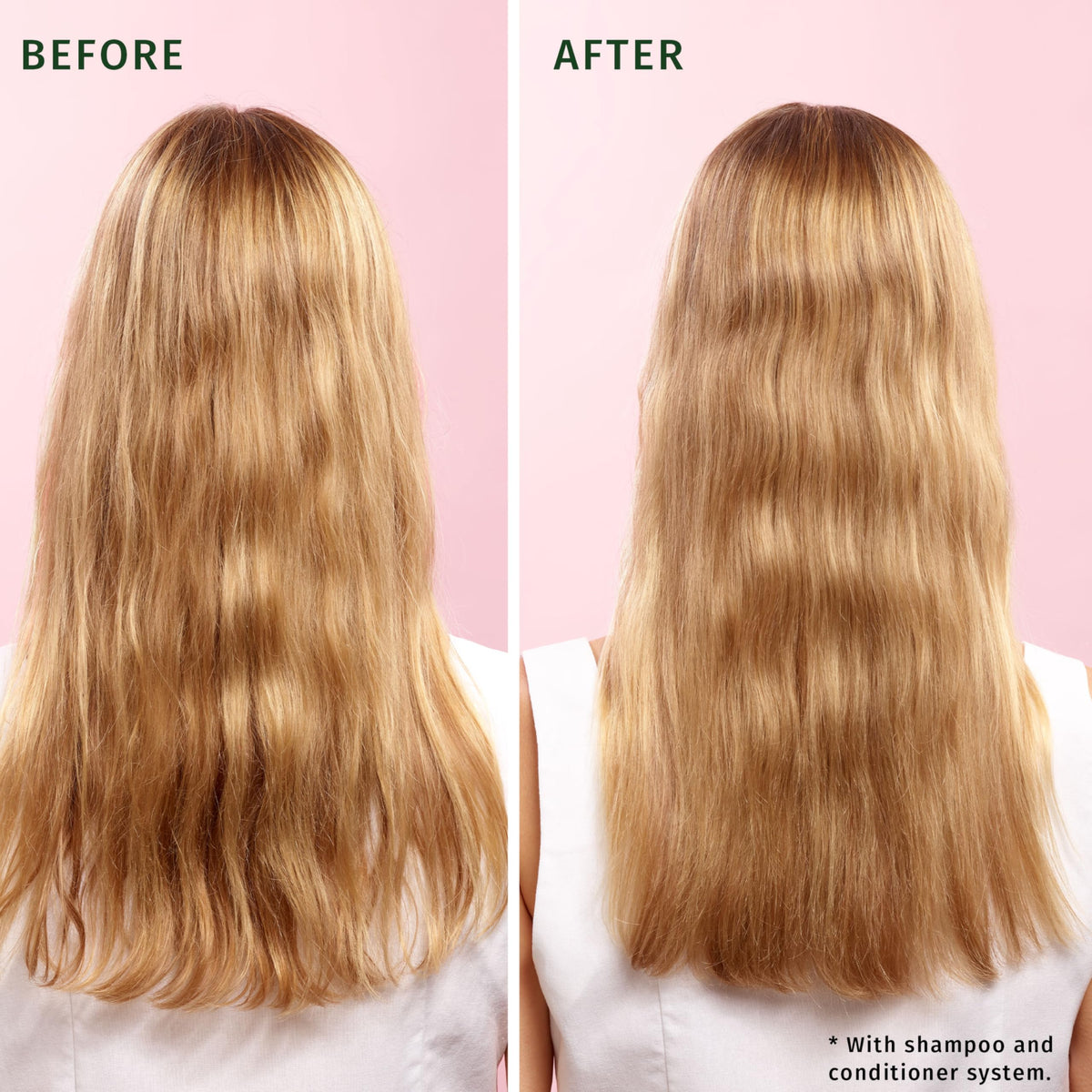 Herbal Essences conditioner foam close-up showing detangling benefit