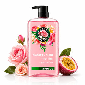 Herbal Essences front packaging showing rose hips scent and smooth benefits