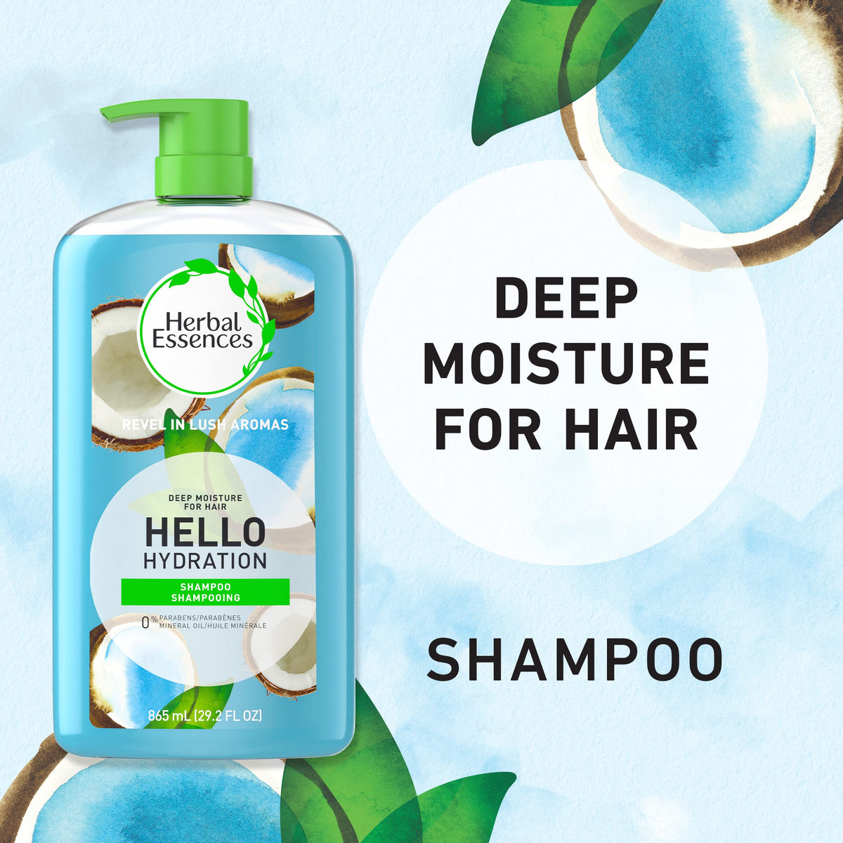 Herbal Essences cap and dispenser ready for easy shower use and controlled dispensing