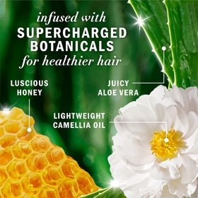 Herbal Essences applying conditioner to wet hair for detangling