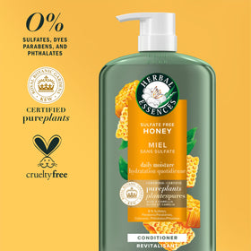 Herbal Essences 33.8oz bottle in hand to show true size
