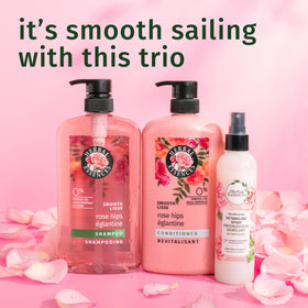 Herbal Essences conditioner being applied in shower for detangling benefit