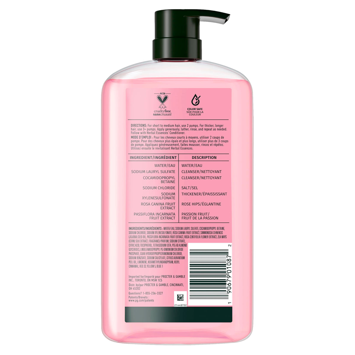 Herbal Essences on bathroom shelf evoking fresh floral scent experience