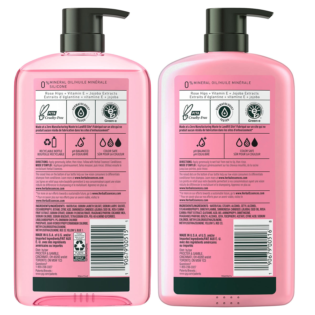 Herbal Essences styled bathroom shelf lifestyle shot showing daily use
