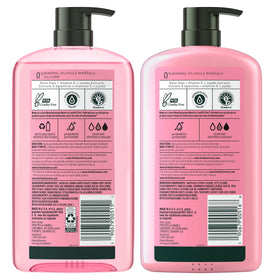 Herbal Essences styled bathroom shelf lifestyle shot showing daily use