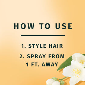 Herbal Essences can on bathroom shelf suggesting everyday styling convenience