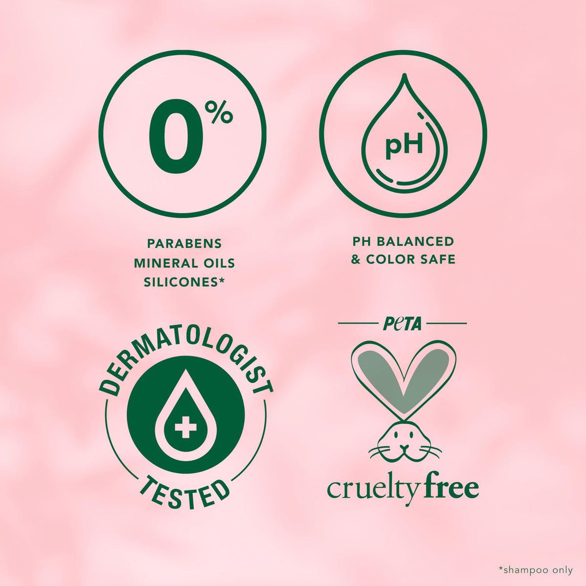 Herbal Essences shampoo dispensed showing silky texture for easy cleansing