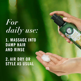 Herbal Essences pump top detail for easy, controlled product dispensing