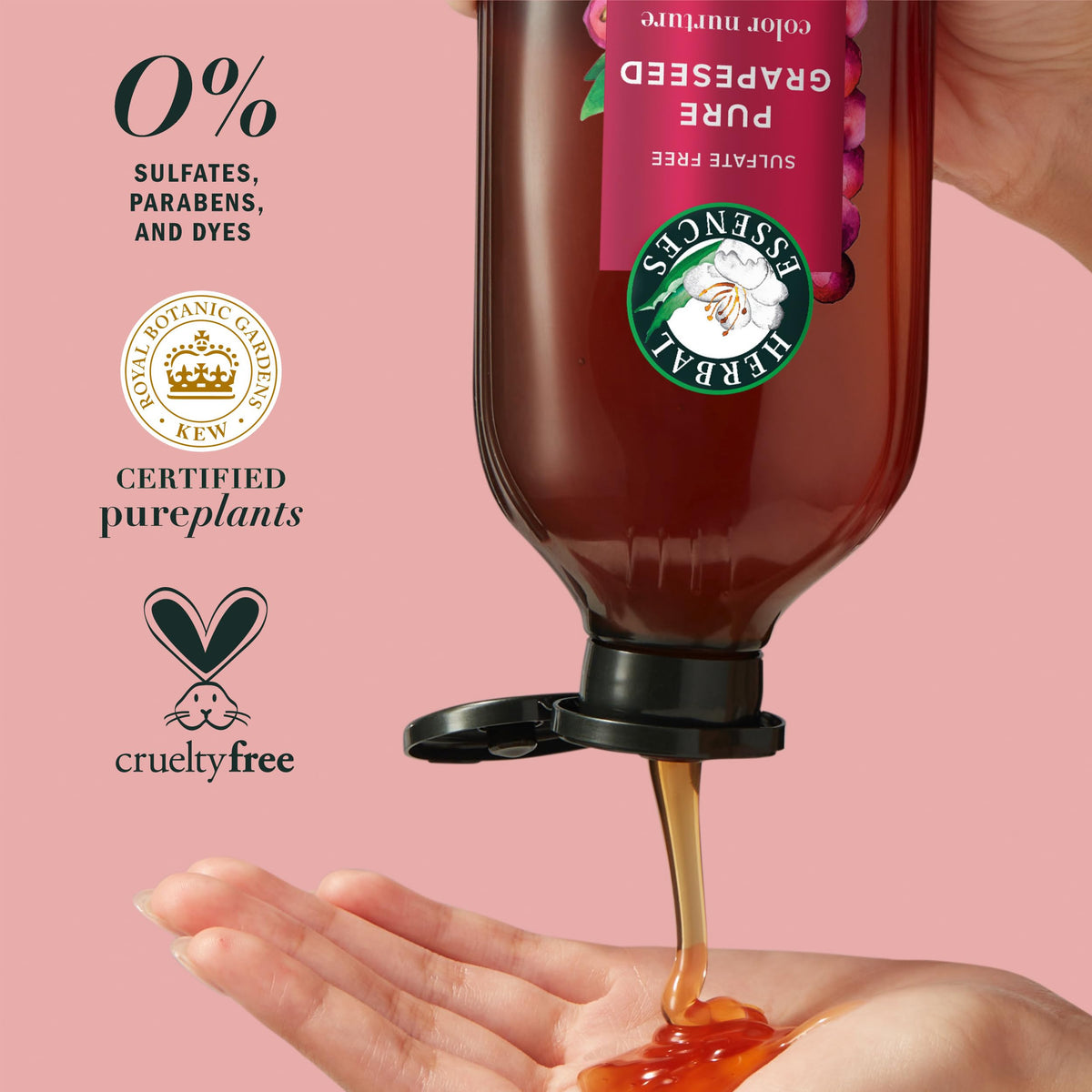 Herbal Essences grapeseed seeds close-up illustrating natural ingredient benefits