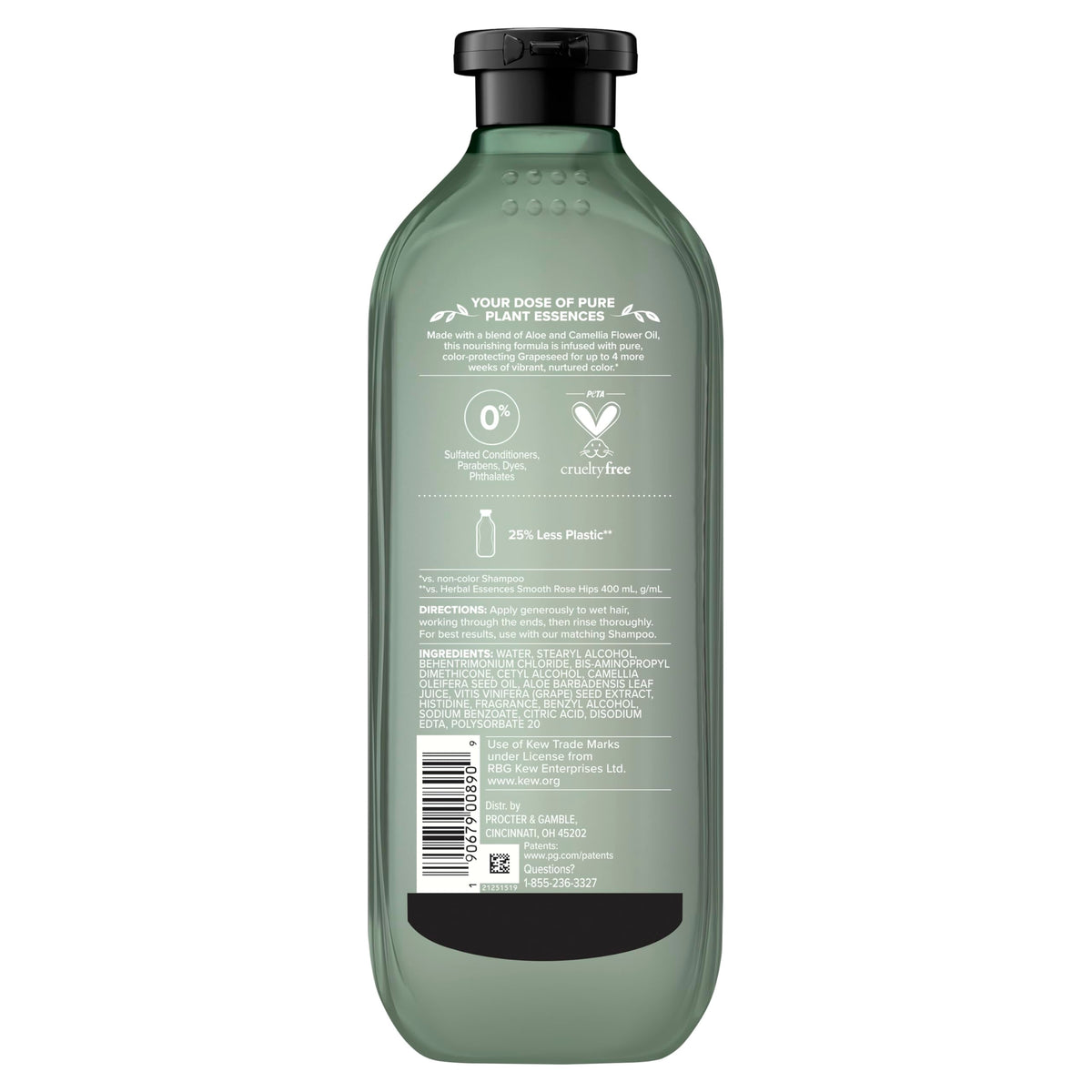 Styled bathroom shelf with Herbal Essences bottle illustrating everyday color care routine