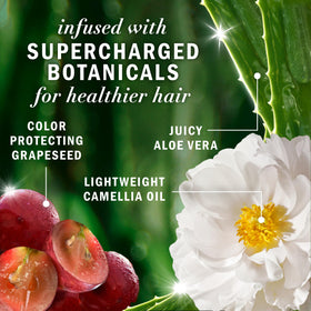 Herbal Essences shampoo texture being dispensed highlighting lightweight formula