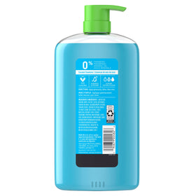 Herbal Essences recyclable bottle symbol close-up indicating eco-conscious packaging