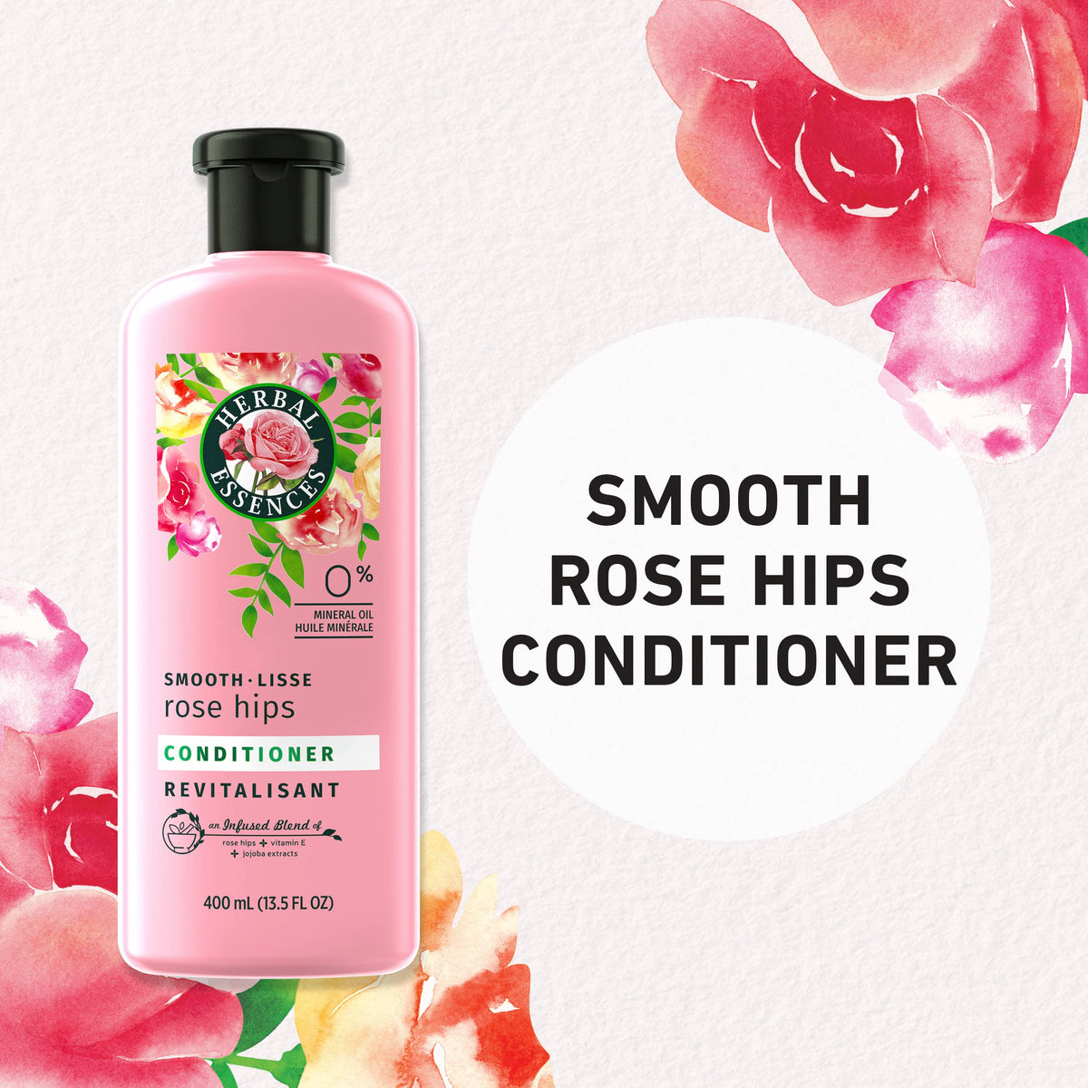 Herbal Essences creamy conditioner texture demonstrating silky slip