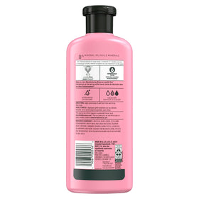 Herbal Essences label close-up highlighting ingredients and claims