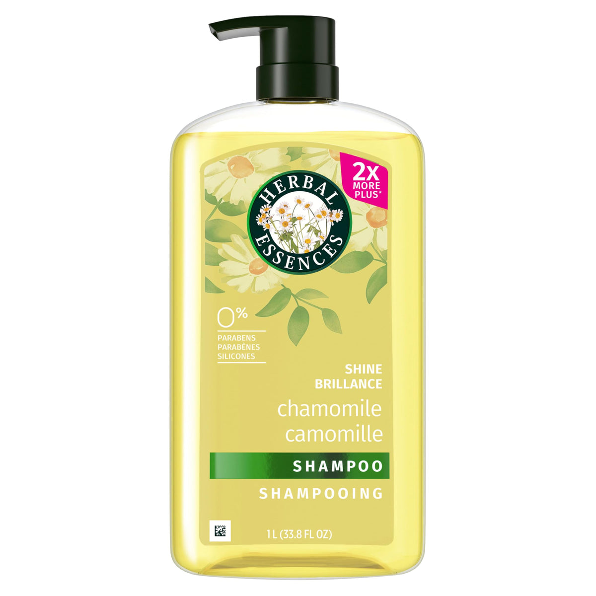 Herbal Essences on bathroom shelf in lifestyle setting conveying everyday brightening routine.