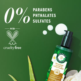 Herbal Essences creamy leave-in texture close-up demonstrating lightweight absorption