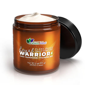 Herbal Mana Royal Warrior jar front view showing label and clean design benefit: easy identification