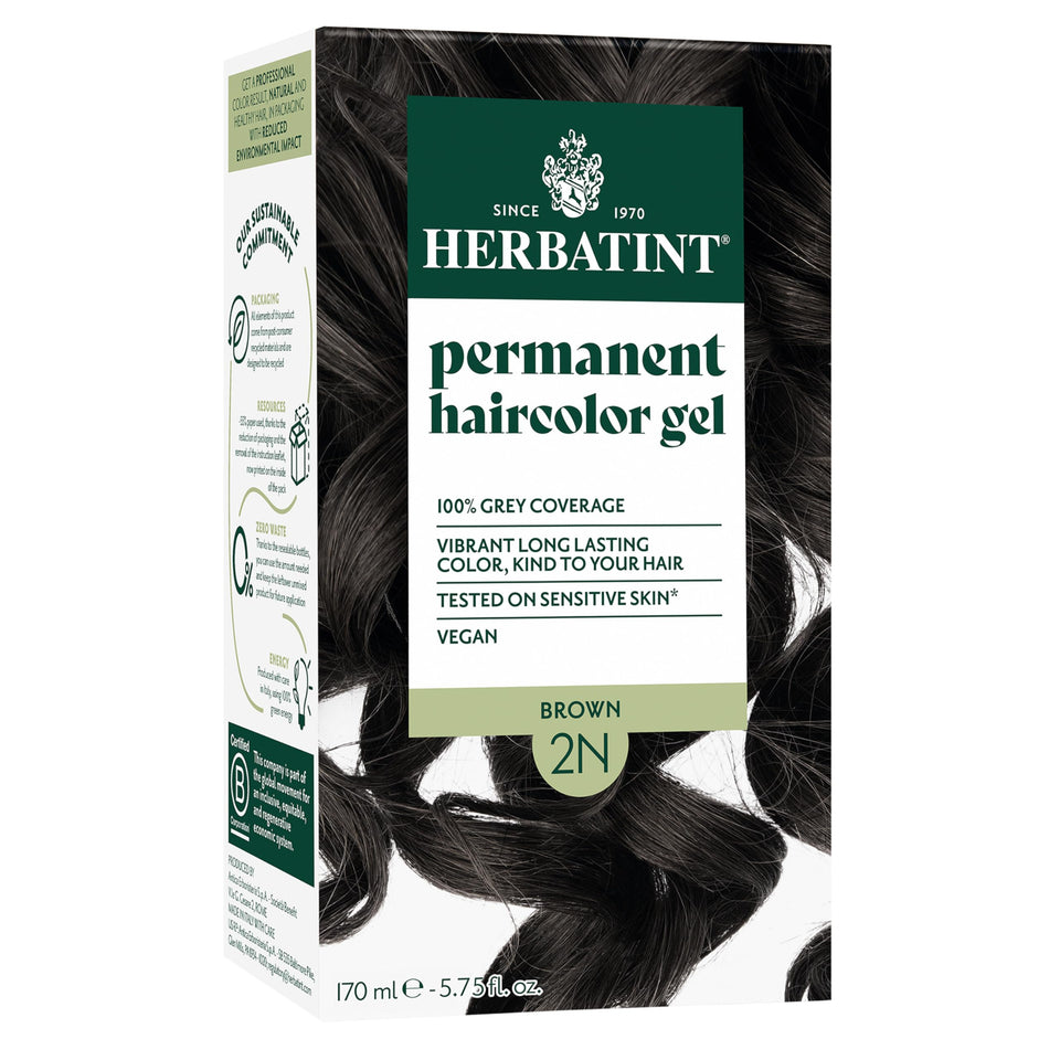 Herbatint front packaging showing 2N brown shade and benefits