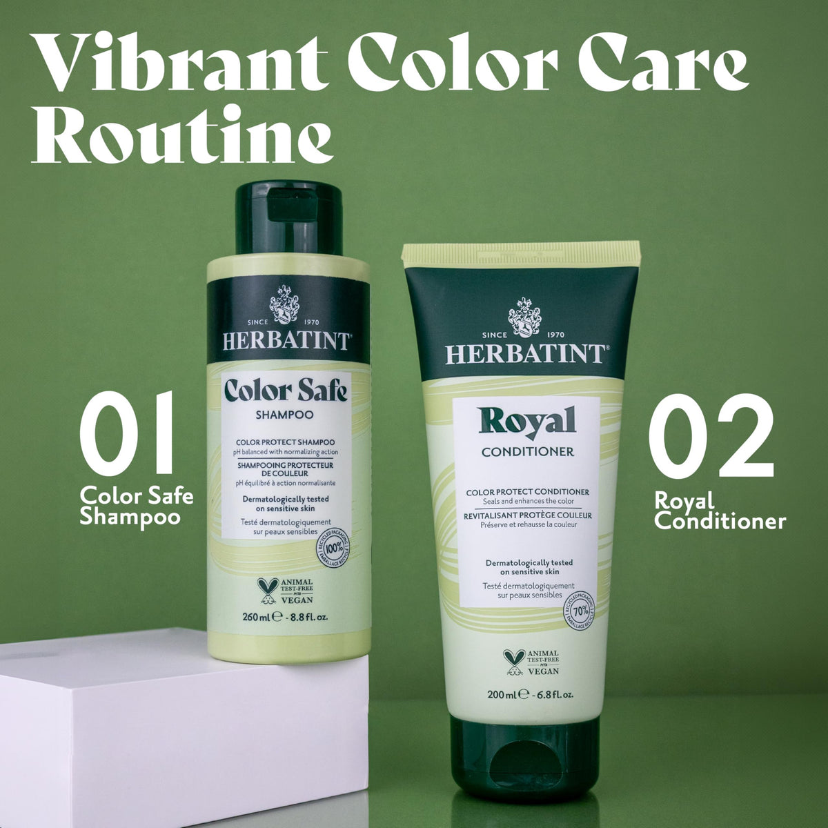 Herbatint aloe vera ingredient shot, emphasizes soothing hydration benefit