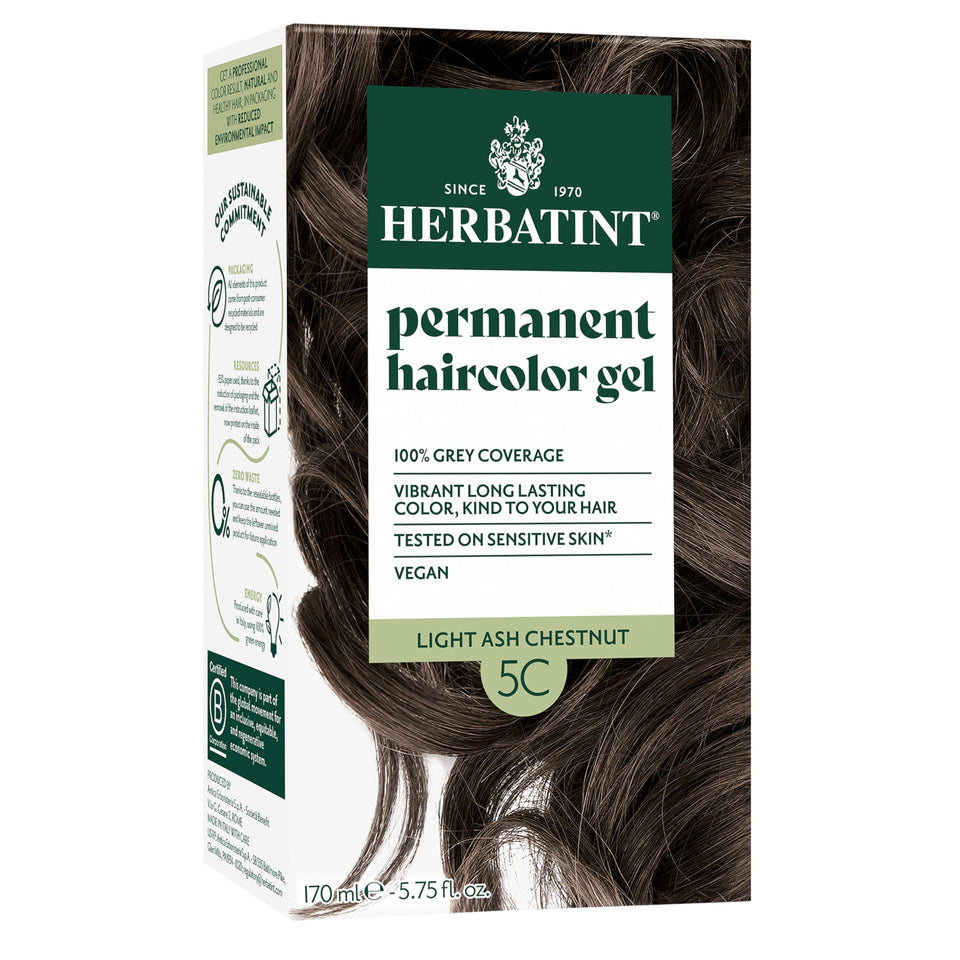 Herbatint front packaging showing 5C Light Ash Chestnut and product benefits