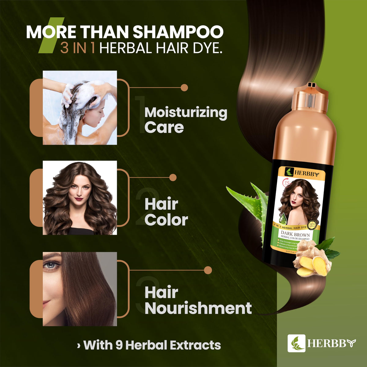 HERBBY smiling user with dark brown hair showing natural-looking benefit