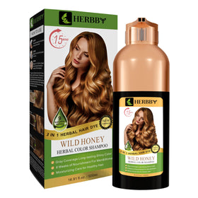 HERBBY display of nine herbal extracts highlighting nourishing care