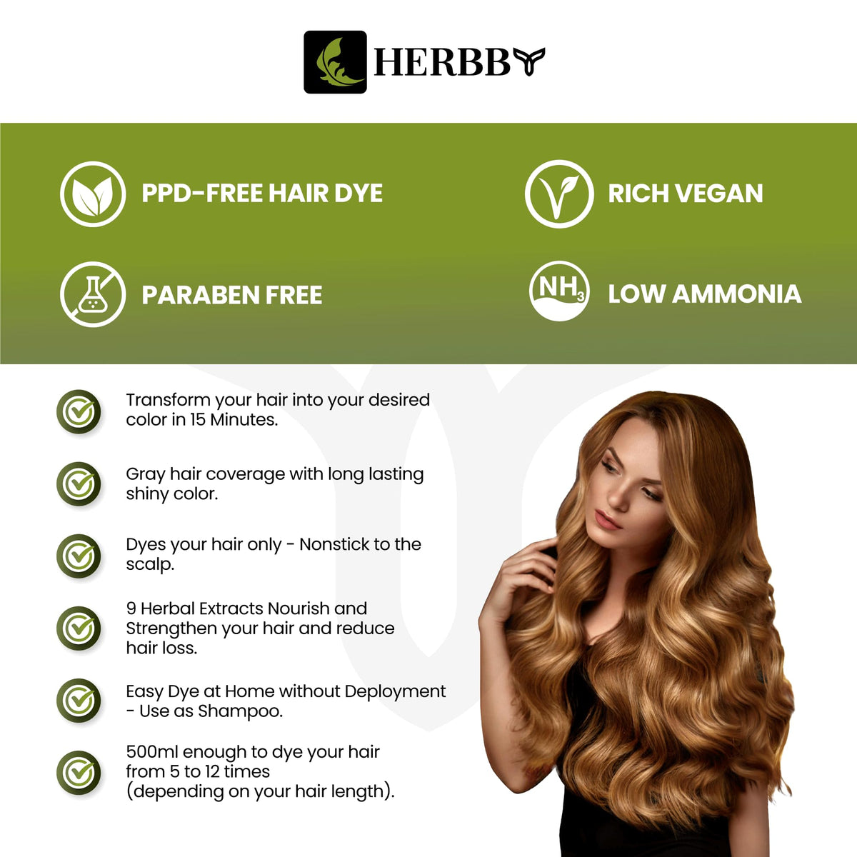 HERBBY pump detail for easy dispensing and mess-free application