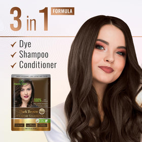 Herbishh before and after dark brown showcasing grey coverage and natural result
