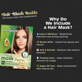 Rich lather of Herbishh black shampoo on hair demonstrating even color deposit