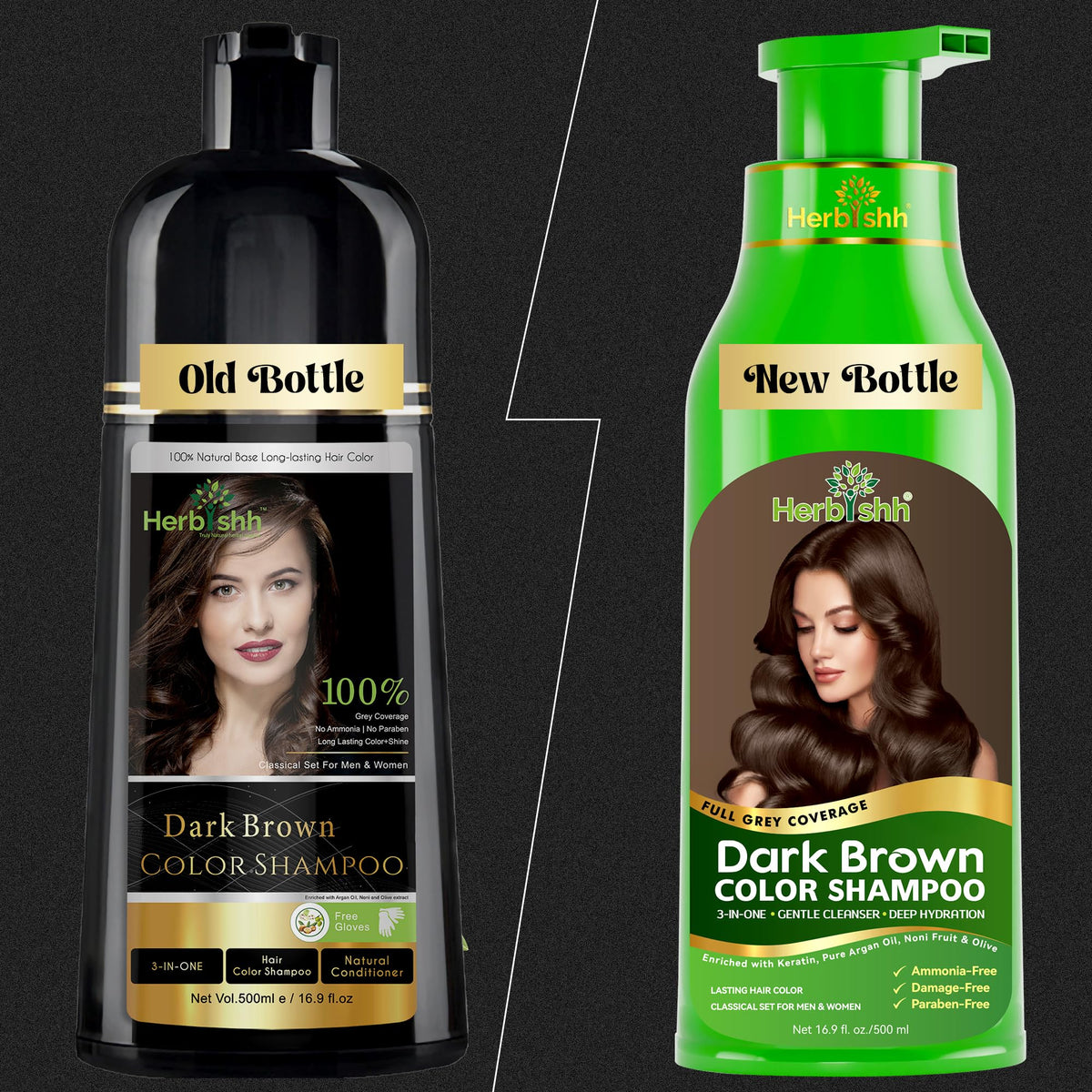 Herbishh shampoo texture close-up with argan oil shine and moisturizing benefit