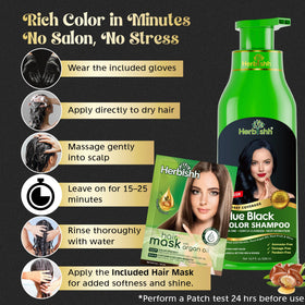 Herbishh in-shower application demonstrating quick five to ten minute use