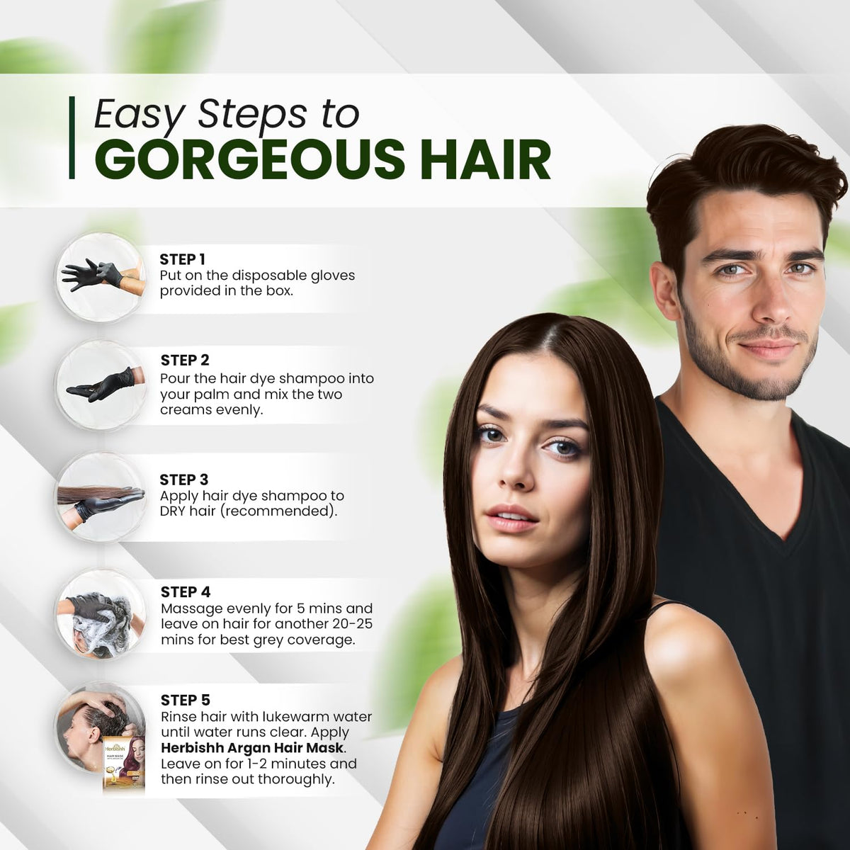 Herbishh with botanical ingredients, natural extracts that nourish hair benefit