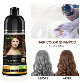 Herbishh shampoo creamy texture demonstrating moisturizing benefit