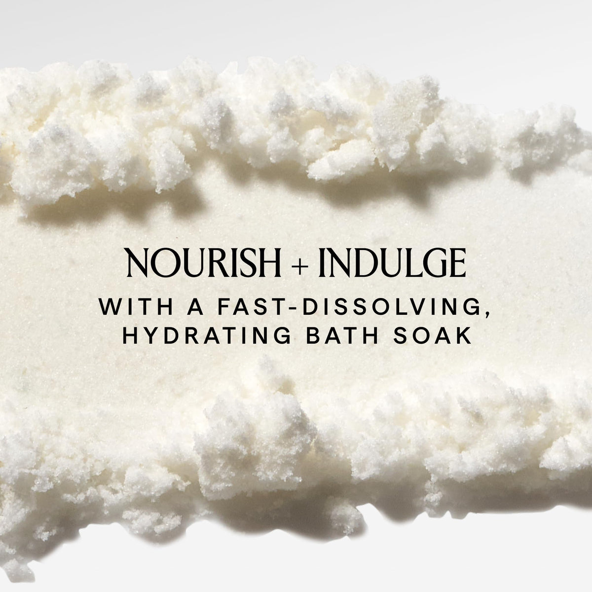 HERBIVORE pouring bath soak into tub water for soothing hydration
